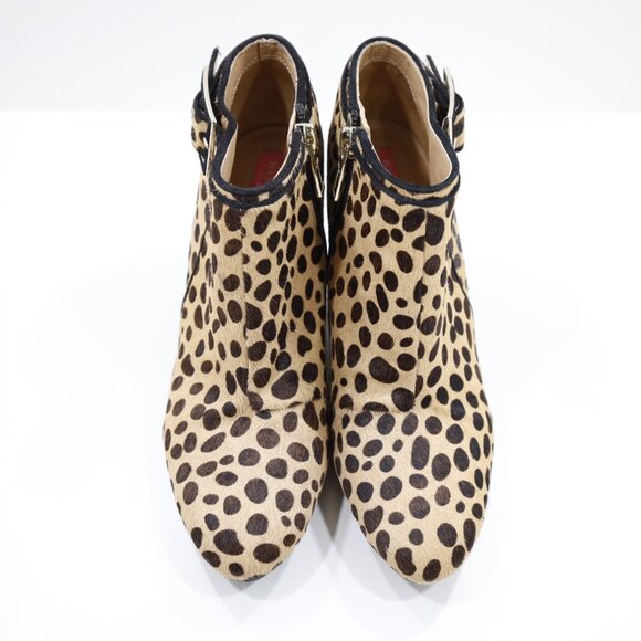 Isaac Mizrahi WinonaLee Animal Print Calf Hair 3" Wedge Heel Booties - 6.5 - Picture 6 of 7